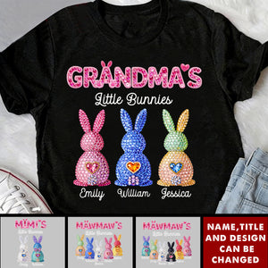 Grandma's Little Bunnies Easter - Personalized Shirt - Sentimental Gift for Grandma