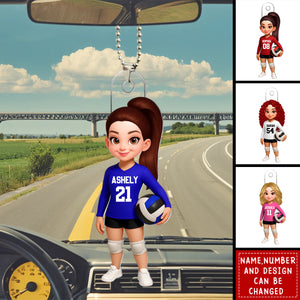 3D Effect Proud Volleyball Player - Personalized Car Ornament, Gift For Volleyball Players, Volleyball Lovers