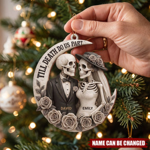 Till Death Do Us Part – Personalized Wooden Custom Shape Ornament
