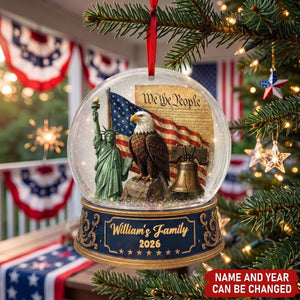 Patriotic Holiday - Personalized Acrylic Custom Shape Ornament