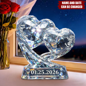 Romantic Love - Personalized Custom Shaped Acrylic Plaque, Gift For Couple