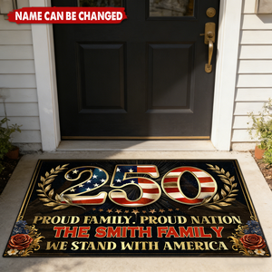 Proud Family. Proud Nation - Personalized Doormat