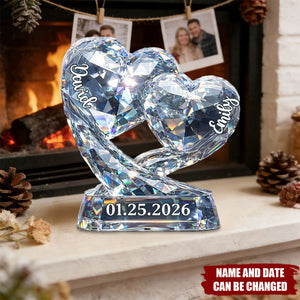Romantic Love - Personalized Custom Shaped Acrylic Plaque, Gift For Couple