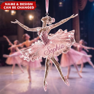 Personalized Ballerina Ornament, Custom Name Ballet Christmas Ornament, Ballerina Dancer Gift
