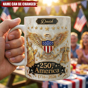 1776-2026 Patriotic Independence Day - Personalized Custom Coffee Mug