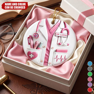 Celebrate A Special Medical Professional - Personalized Ceramic Ornament, Gift For Doctors And Nurses