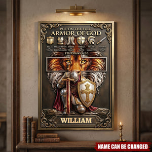 Kneeling Knight Jesus Printed Poster - Personalized Gifts For Christians