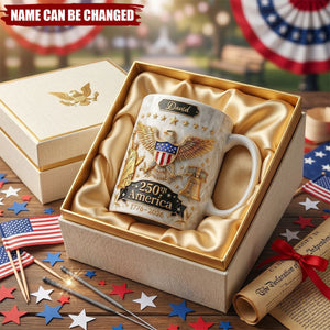 1776-2026 Patriotic Independence Day - Personalized Custom Coffee Mug