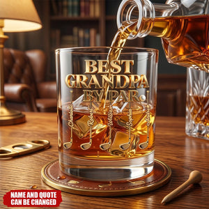Legendary Golf Dad - Personalized Whiskey Glass, Father's Day Gift For Dad, Grandpa