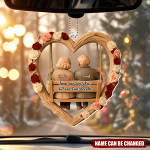 From Our First Kiss Till Our Last Breath, Roses In Heart, Car Hanging Ornament