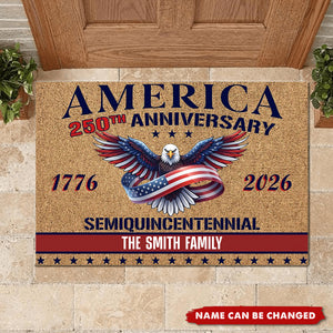 America 250th Anniversary - Personalized Doormat