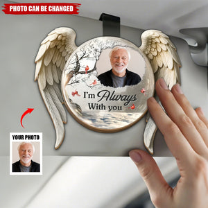 Never Truly Gone - Personalized Custom Car Visor Clip, Gift For Loss Of Mom, Dad