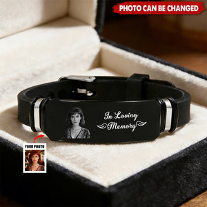 Personalized Memorial Silicone Bracelet - 'I'm Always With You' Photo Keepsake