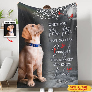 Snuggle This Blanket Memorial Pet Loss - Personalized Photo Blanket