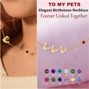 Custom Heart Paw Necklace - Personalized Gift for Pet Lovers