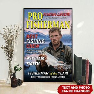 The Legend Reels On - Personalized Poster, Gift For Fisherman