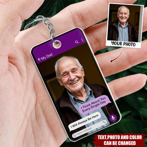 Custom Photo Memorial Message From Loved One - Personalized Acrylic Keychain