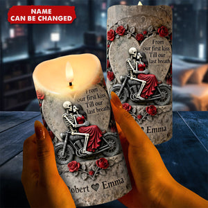 Together until our last breath- Personalized Custom LED Candle