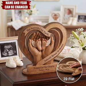Infant Loss Remembrance - Personalized Baby Memorial Wooden Block