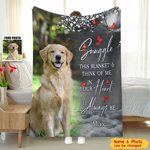 Snuggle This Blanket Memorial Pet Loss - Personalized Photo Blanket