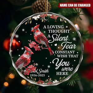 I'm Always With You Cardinal Hummingbird - Personalized Glass Ornament