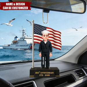 250th Anniversary Military Action Figure - Personalized Acrylic Car Ornament