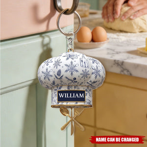 Personalized Chef Hat Acrylic Keychain, Gift For Chef, Cooking Keepsake, Kitchen Lover Gift