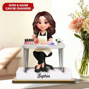 Nail Technician - Personalized 2-Layered Wooden Plaque - Gift For Nail Technician, Nails Decor, Beauty Salon, Woman, Girl