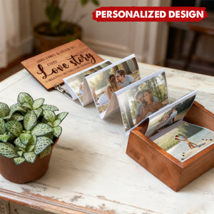 Every Love Story Is Beautiful - Personalized Wooden Photo Box - Gift For Him, Gift For Her