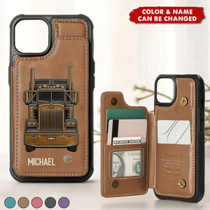Truck Driver - Personalized Trucker Wallet Phone Case