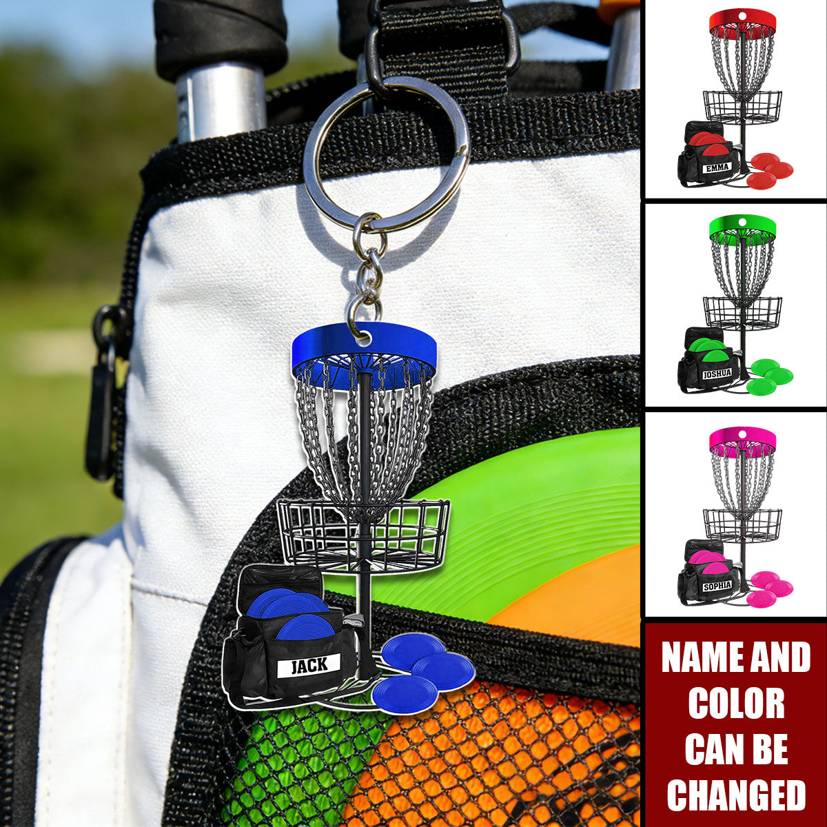 Disc Golf - Personalized Acrylic Keychain, Gift For Disc Golf Lover