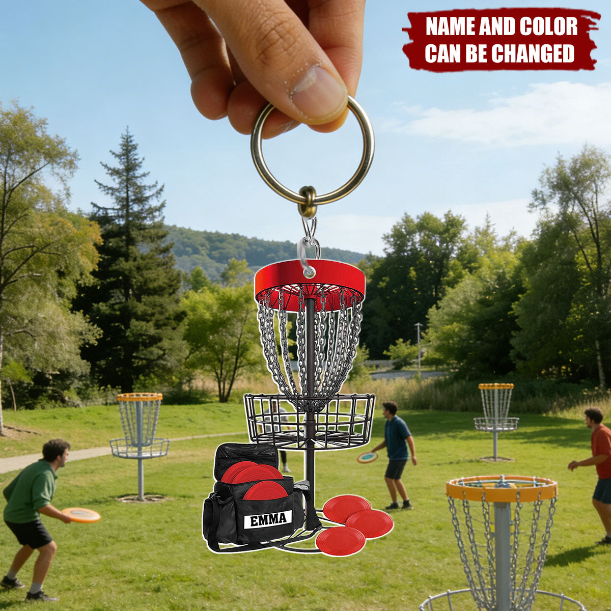 Disc Golf - Personalized Acrylic Keychain, Gift For Disc Golf Lover