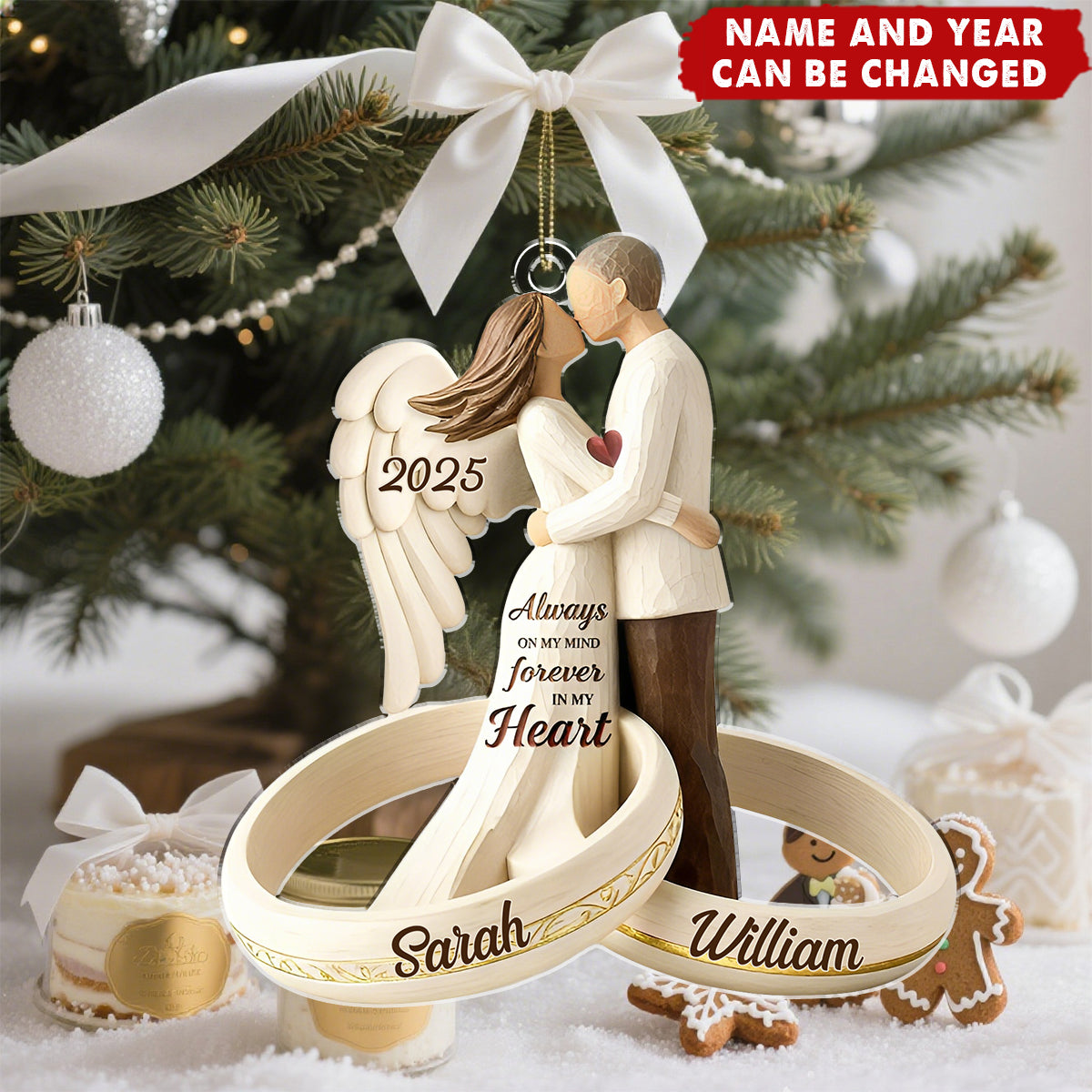 Always On My Mind - Personalized Christmas Acrylic Ornament