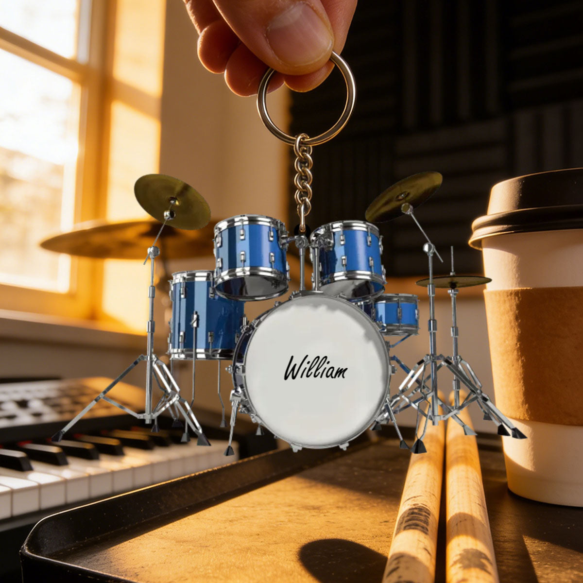 Drums Styles Colorful Drums Personalized Keychain - Gift For Drummer
