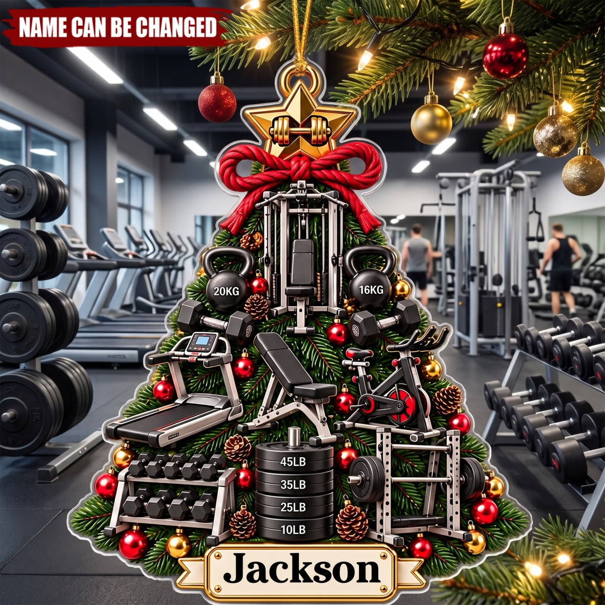 Gym Christmas Tree – Personalized Acrylic Custom Shape Ornament