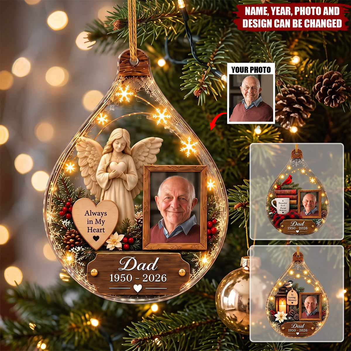 In Loving Memory – Personalized Acrylic Custom Shape Ornament