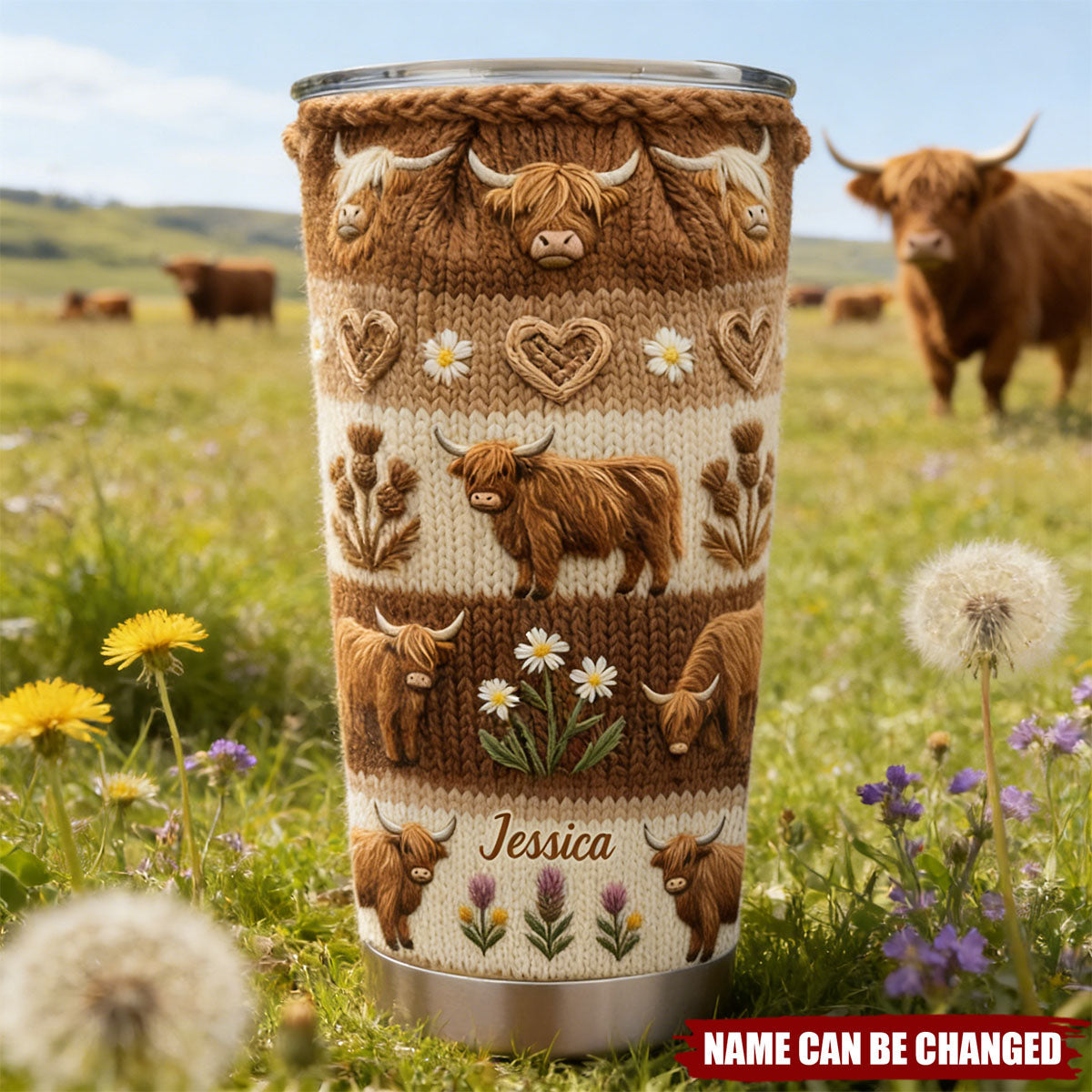 Love Highland Cows - Personalized Highland Cow Tumbler