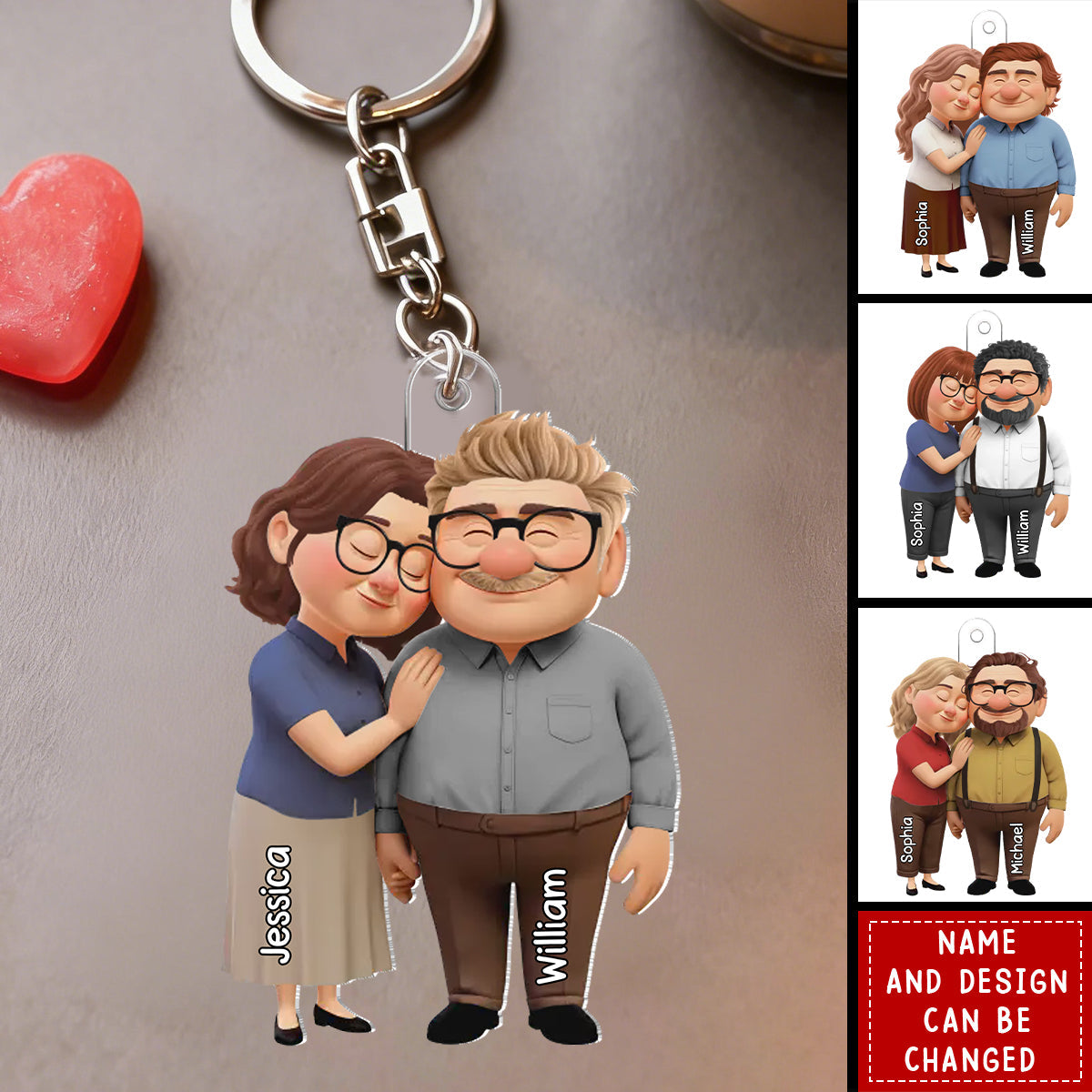 Together We Make Sense - Personalized Keychain
