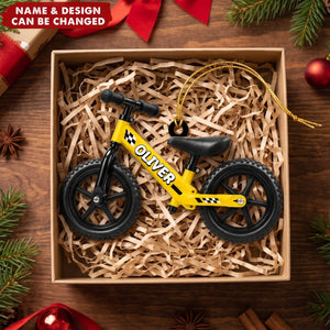 Balance Bike – Personalized Acrylic Custom Shape Ornament, Gift for Kids