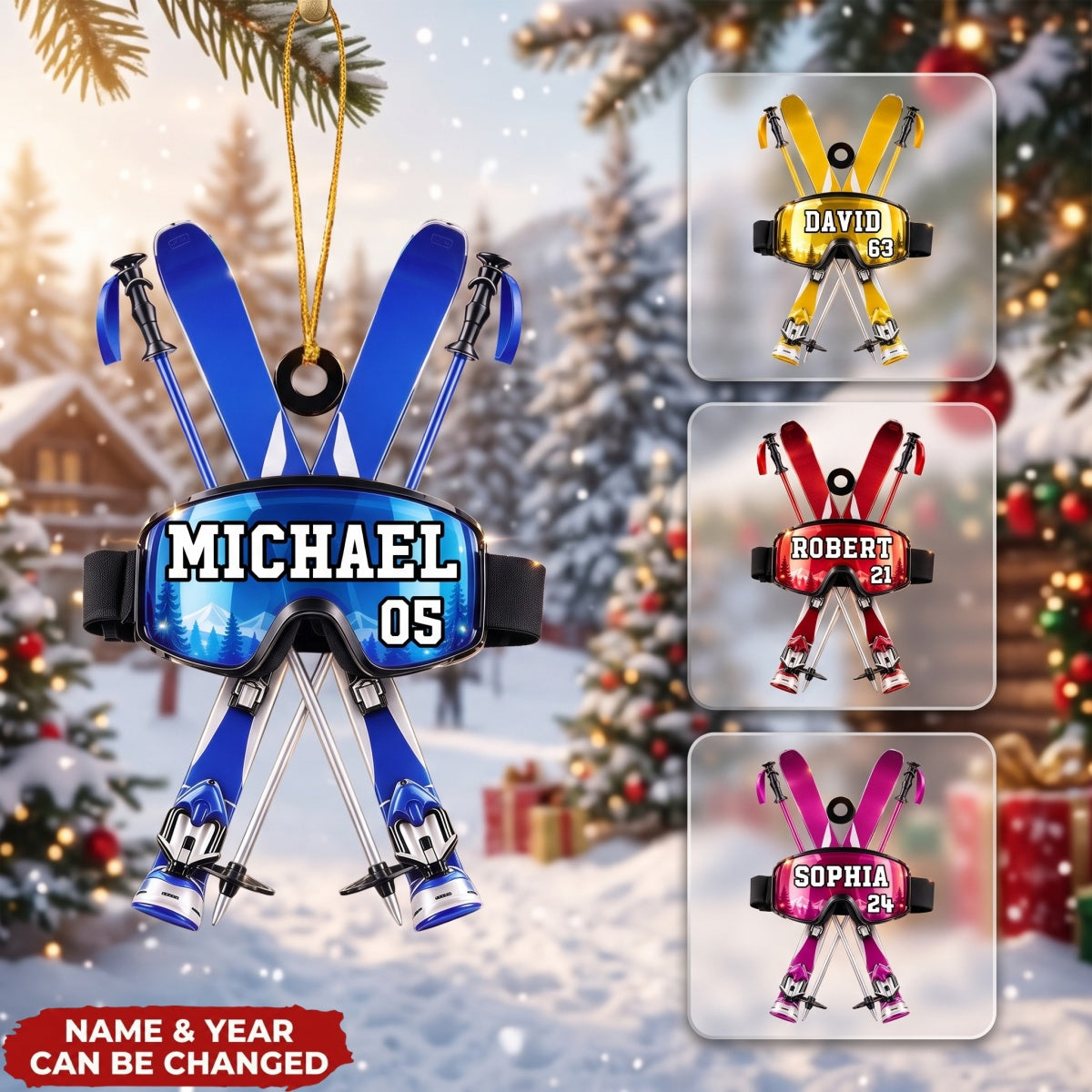 To the Ski Lover – Personalized Acrylic Custom Shape Ornament