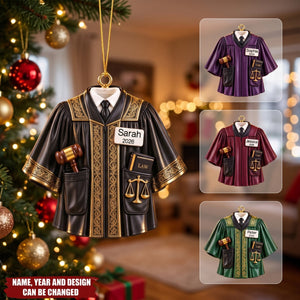 Judge Judicial Robe – Personalized Acrylic Custom Shape Ornament