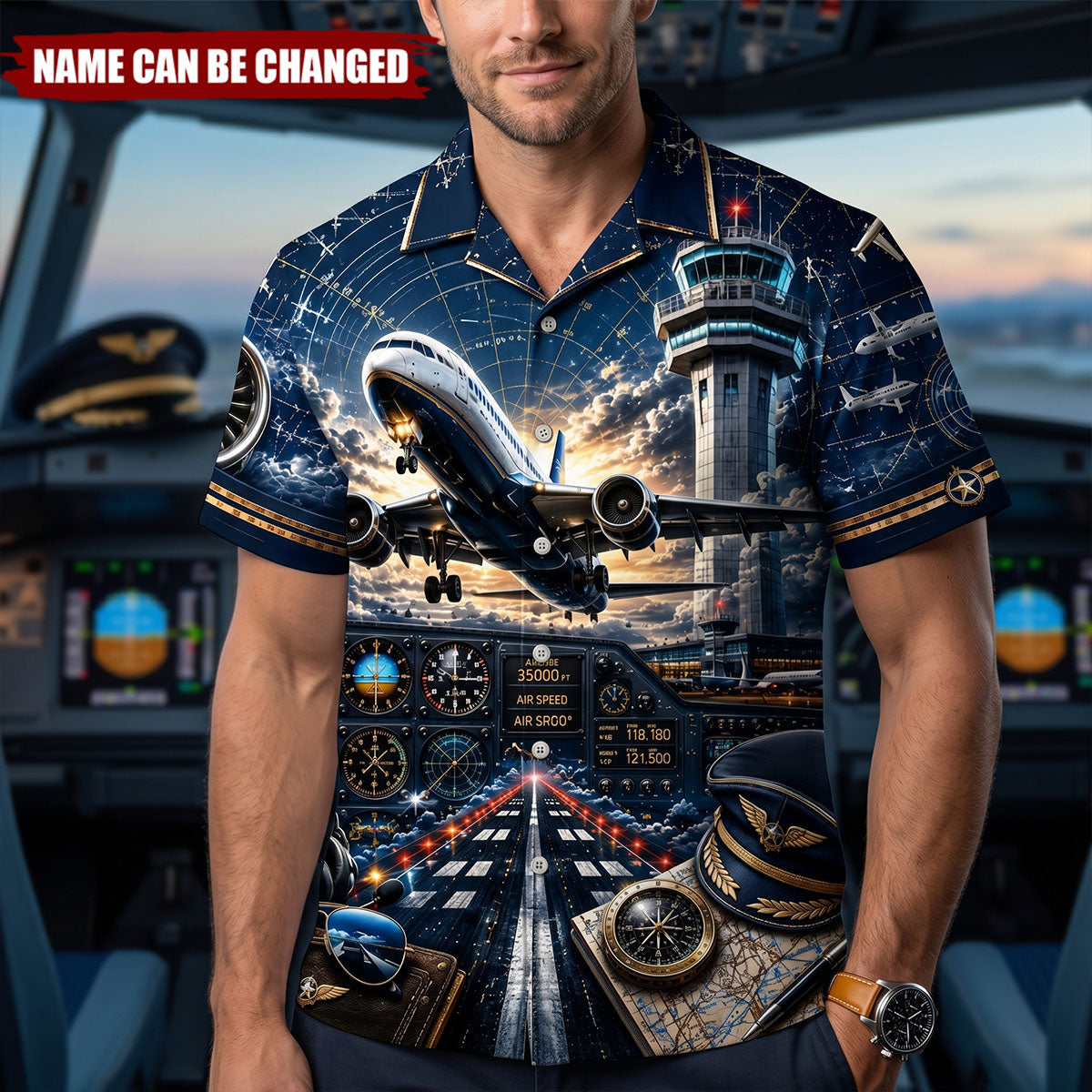 Sky Commander Hawaiian Shirt - Gifts For Pilots