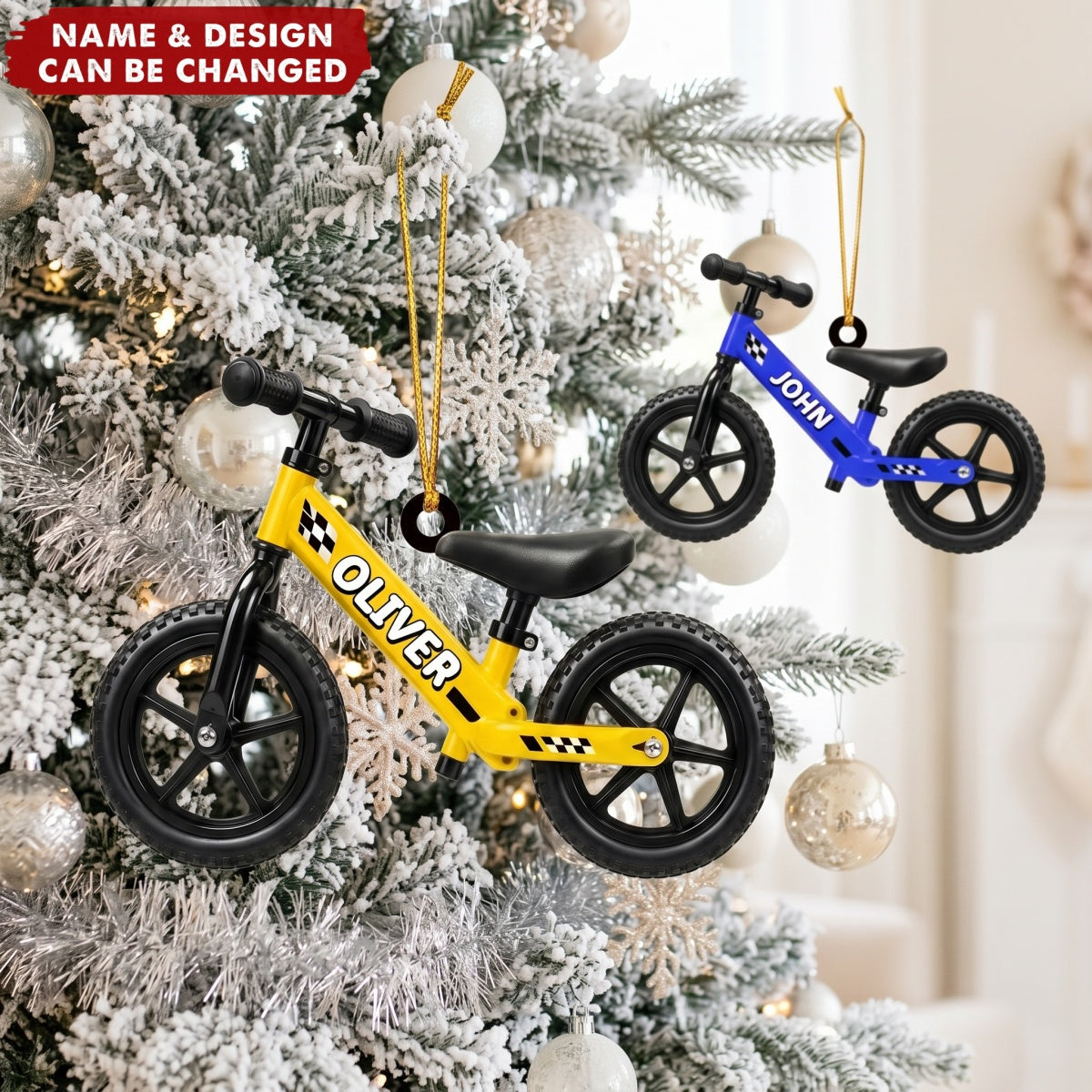 Balance Bike – Personalized Acrylic Custom Shape Ornament, Gift for Kids