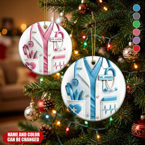 Celebrate A Special Medical Professional - Personalized Ceramic Ornament, Gift For Doctors And Nurses