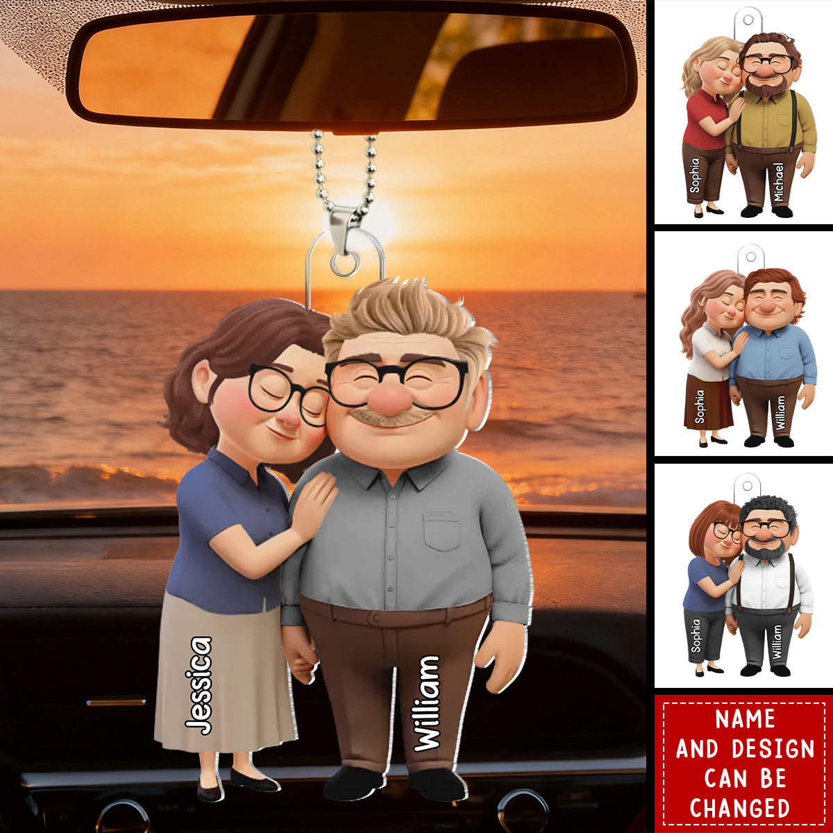 Together We Make Sense - Personalized Acrylic Car Ornament
