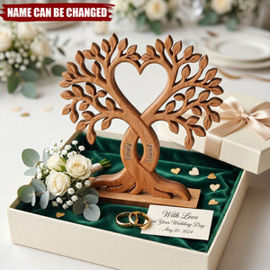 Made For Each Other - Personalized 2-Layered Wooden Plaque, Gifts For Husband And Wife