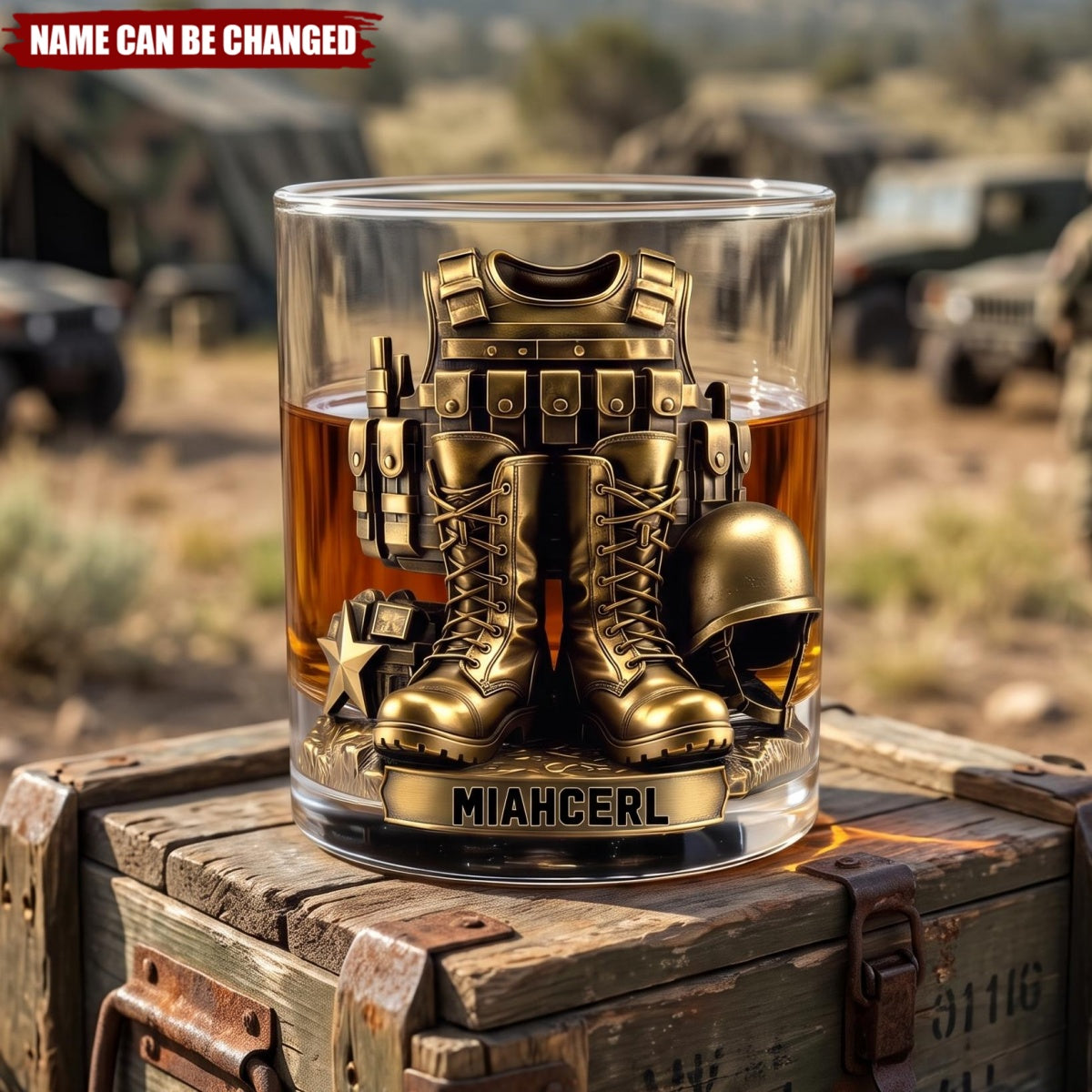 Tactical Combat Gear - Personalized Custom Whiskey Glass