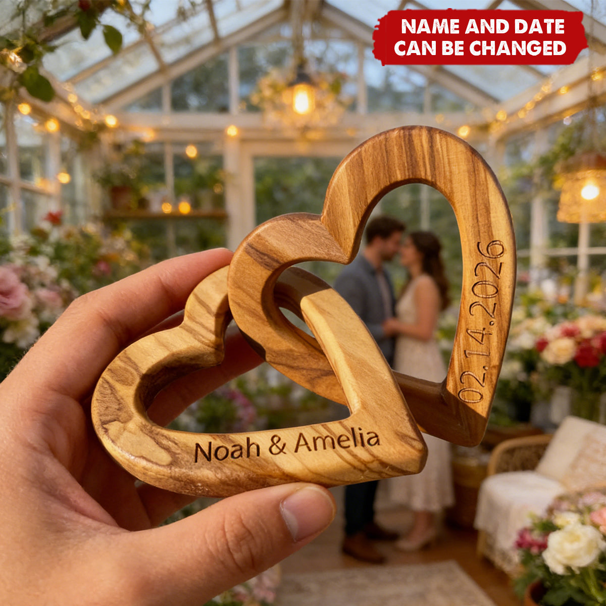 Interlocking Hearts - Personalized Infinity Heart Sculpture