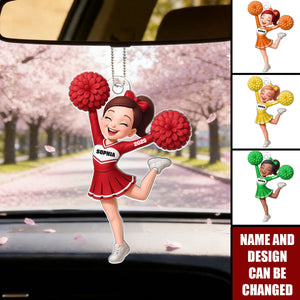 Cheerleader Girl - Personalized Car Hanger, Gift for Daughter, for Granddaughter
