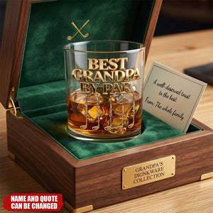 Legendary Golf Dad - Personalized Whiskey Glass,  Father's Day Gift For Dad, Grandpa